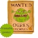 Shrek Wanted Poster | Digital Download, Shrek Party Decor, Shrek Gift ...