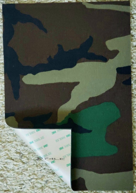 M81 Woodland Camo Cordura Adhesive Wrap: 8" x 12" 500D Fabric