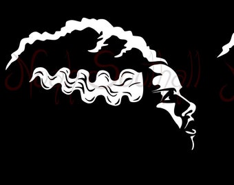 Bride of Frankenstein Vector Images .PNG and .SVG Scale-able Vector Image Downloads 2 Versions
