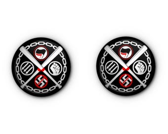 Anti-Fascist Antifa 1" pin-back Button and Magnet!