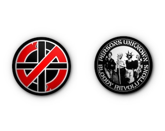 CRASS the Band 1" Buttons! x2 Punk Rock Buttons - Pin-back, Magnet OR Lapel Pin (ID2)