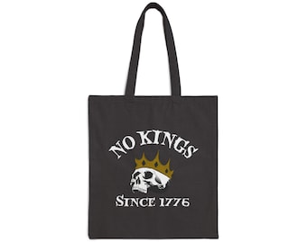 Rebellious Cotton Canvas Tote Bag | Unique Skull Design | Eco-Friendly, Shopping, Casual, Gift, Statement Piece
