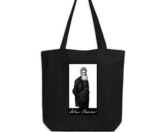 John Brown the Abolitionist on a black Eco Tote Bag