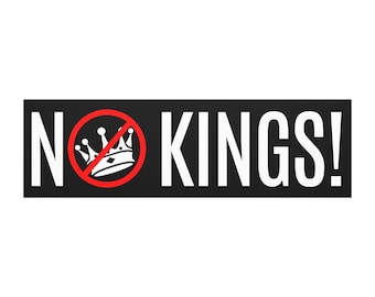 No Kings black with CrownBuster Car magnets