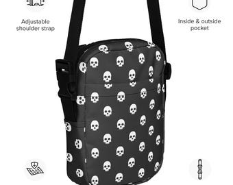 Utility crossbody bag with Skull Print