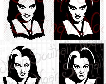 Lily Munster .SVG x2 - Yvonne De Carlo inspired Vector Digital Downloads Multiple Versions the Munsters Cricut