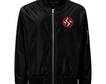 Premium recycled No-Nazi Embroidered bomber jacket