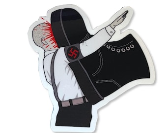 Boot Stop Fascism Stickers x3 - Professionally printed die-cut vinyl anti-nazi stickers!