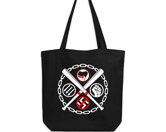 Anti-Fascist Symbol on an Eco Tote Bag