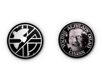CRASS the Band 1" Buttons! x2 Punk Rock Buttons - Pin-back, Magnet OR Lapel Pin (ID4)