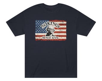 No Kings since 1776 with George Washington | Unisex American Apparel T-Shirt for Activism & Awareness, Social Justice Shirt