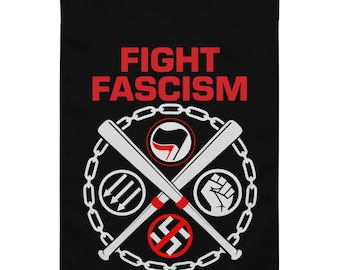 Fight Fascism Antifa Garden flag