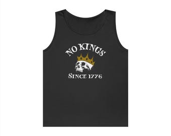 No Kings Since 1776 with Crowned Skull Tank Top - Unisex Apparel