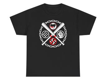Anti-Fascist Unisex Cotton Tee, Political T-Shirt, Gift for Activists - Gildan 5000