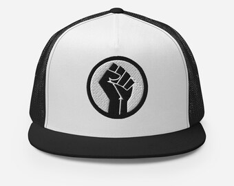 Embroidered Solidarity Fist Classic Trucker Cap