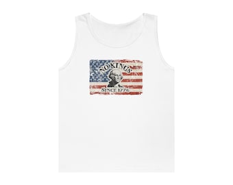 No Kings Since 1776 with George Washington and American Flag Tank Top - Unisex Apparel