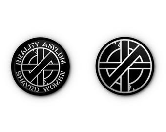 CRASS the Band 1" Buttons! x2 Punk Rock Buttons - Pin-back, Magnet OR Lapel Pin (ID1)