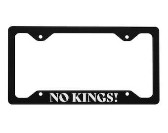 No Kings Metal license plate frame