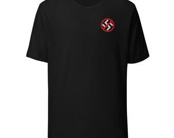 Embroidered front Anti-Fascist Unisex T-Shirt (made in the USA)