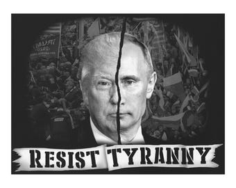 Resist Tyranny 2-sided 4mm Corrugated Plastic Yard Signs - Made in Canada