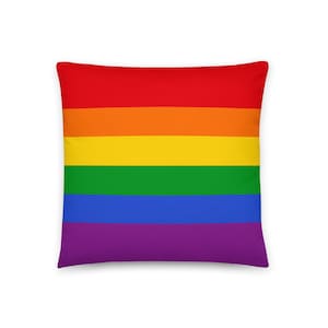 PRIDE Rainbow Pillow - Gay Pride Pillows - 3 sizes