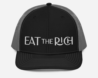 Embroidered Eat the Rich Richardson 112 Trucker Cap