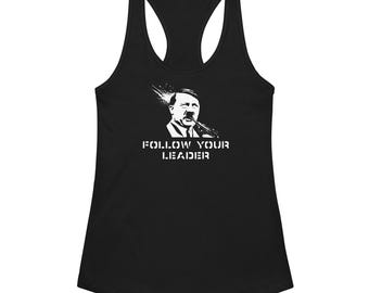 Follow Your Leader Anti-Fascist Women’s fitted racerback tank top - Next Level 1533