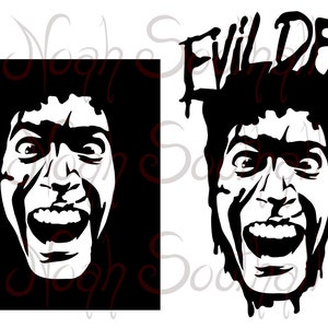 Evil Dead Ash Crazed Vector Clip Art .SVG Pobieralne skalowalne obrazy - dwie wersje