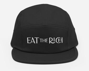 Embroidered Eat the Rich Five Panel Cap
