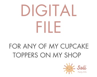 Custom Face cupcake toppers Digital File Downloadable custom cupcake toppers