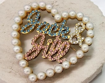Jack & Jill Pearl Heart Pin (2 colors)