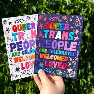 Queer & Trans Pride Kunstdruck mit Zitat LGBTQ+ Empowerment