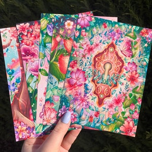 Botanical Fairy Tale Art Print: Cottagecore Secret Garden (5x7)