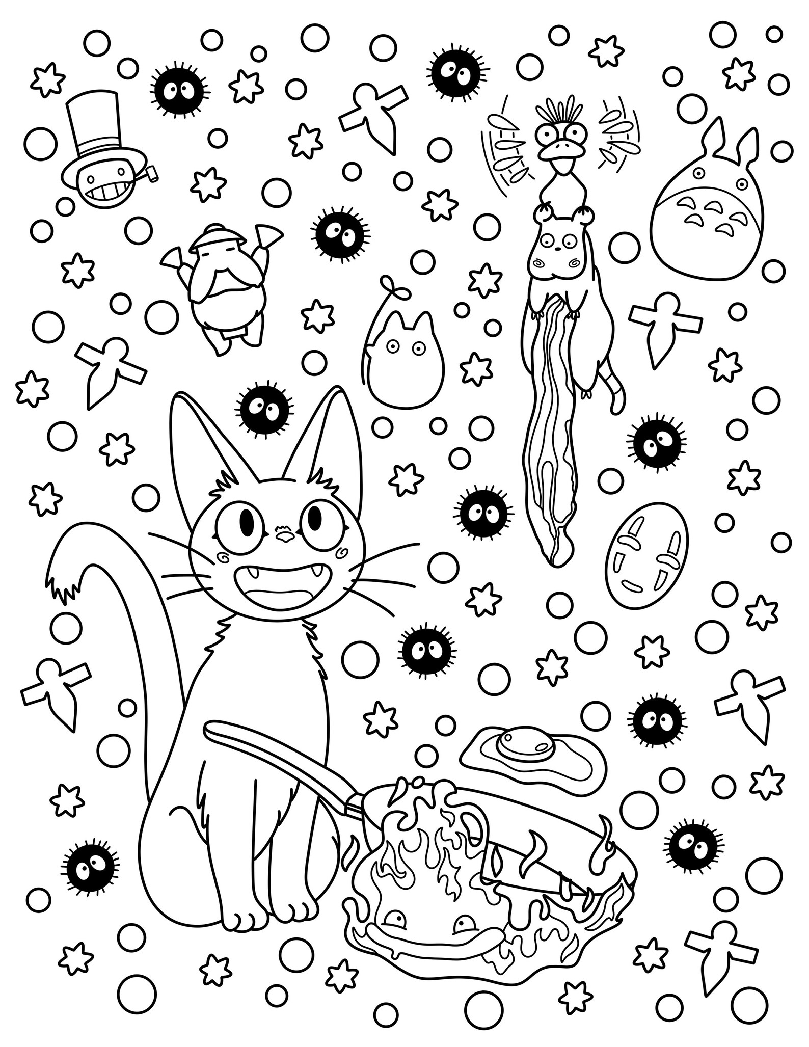 Studio Ghibli Coloring Pages Free Pdf Printables Sexiz Pix