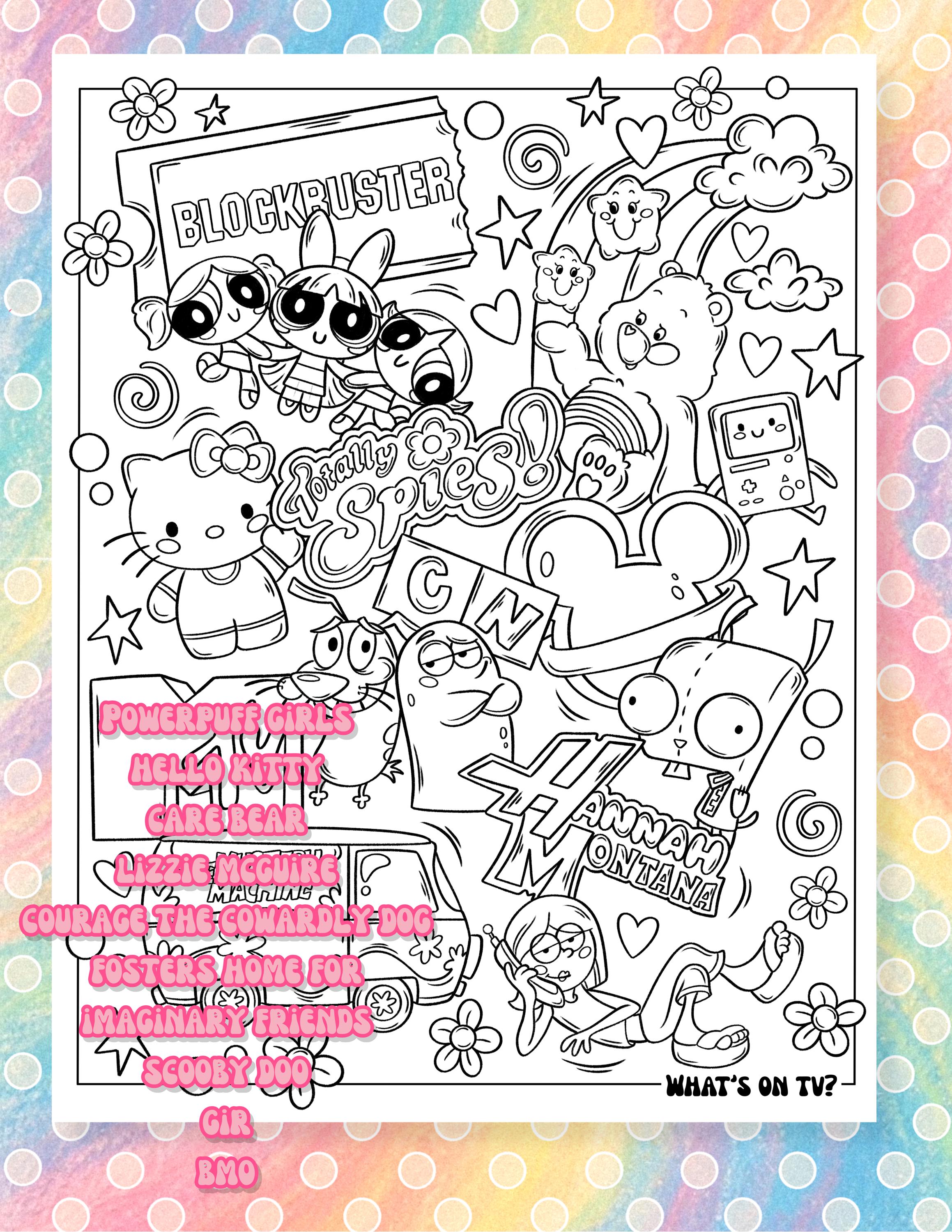 2000’s Throwback Coloring Book | Cute Y2K Aesthetic Coloring Pages for ...