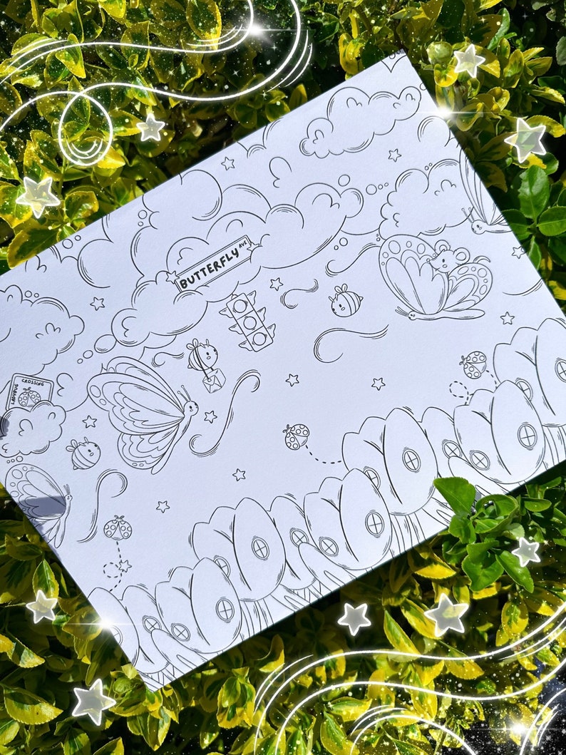 Cute Spring Critters Coloring Pages | Kawaii Art (Digital Download) image 5