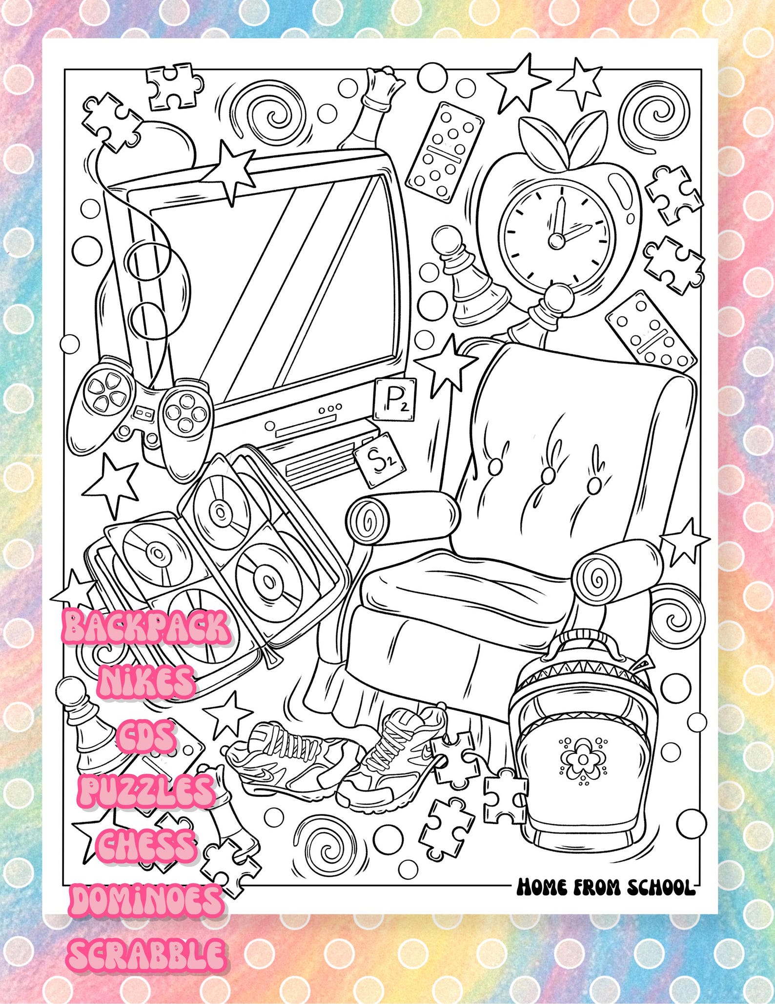 2000’s Throwback Coloring Book | Cute Y2K Aesthetic Coloring Pages for ...