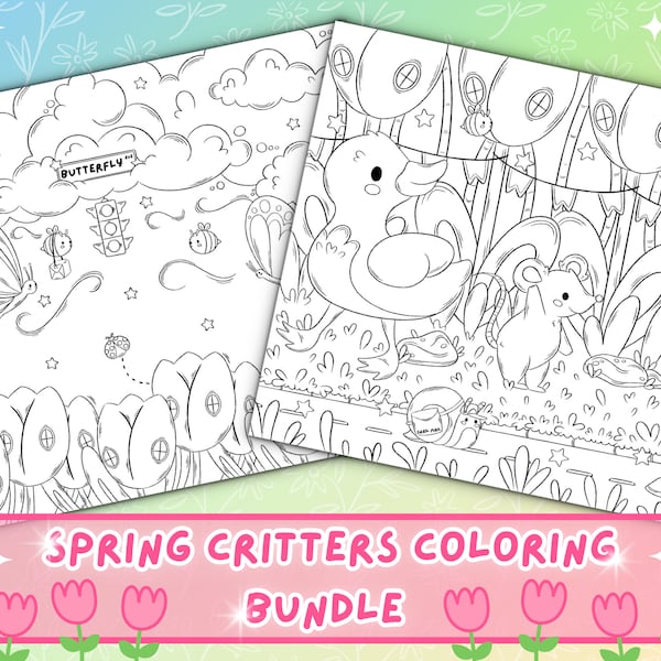 Floral Coloring Page - Etsy