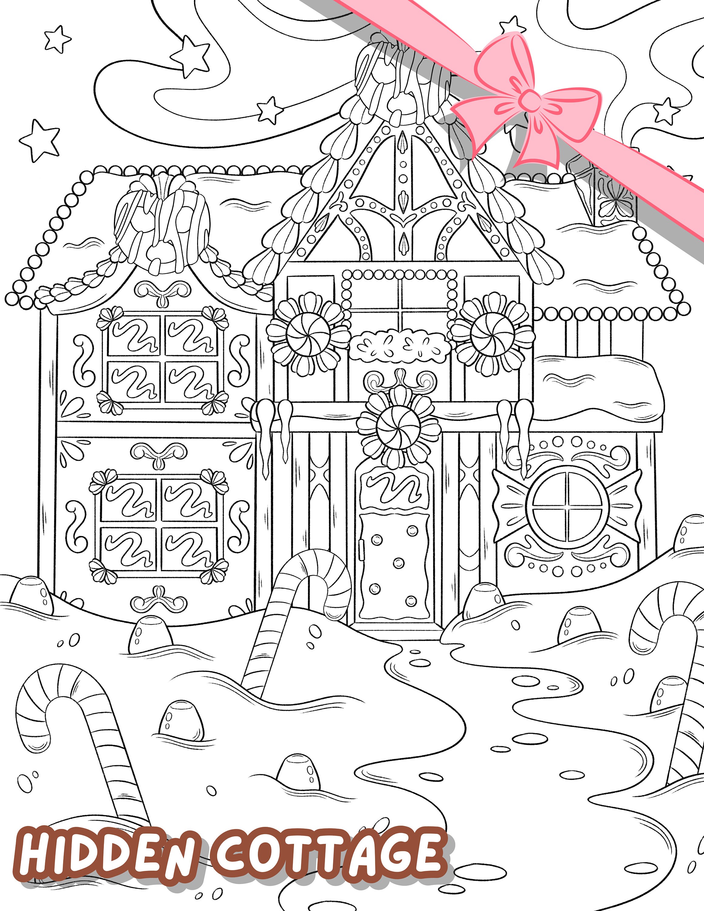 Gingerbread House Coloring Pages | Cute Christmas Coloring Pages ...
