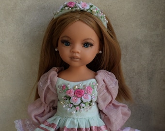 OOAK Paola Reina doll. Custom order collection doll in embroidered dress with accessories. Repaint great
