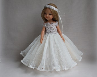 Vestido de muñeca para Paola Reina, muñeca Effner Little Darling. Vestido de muñeca. Hermosa ropa para muñeca de 13 pulgadas.