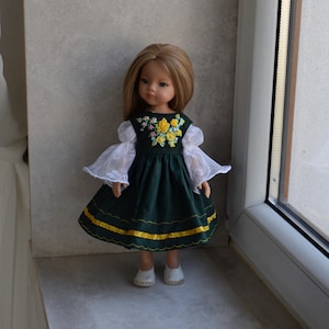 Vestido y combinación bordados para muñeca Paola Reina, Little Darling, conjunto de ropa de colección Heirloom Outfit.