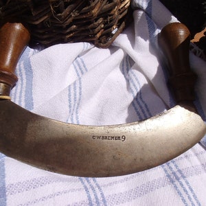 Antik Wiegemesser Kräuterwiege Hackmesser Schneidemesser Cottage Schnittlauch Zwiebel Messer Antik Landhaus Küche Zubehör Dekoration