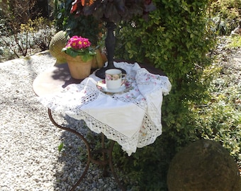 Vintage garden table, iron table, rust, shabby chic, flower table, brocante, country house style, garden, garden decoration