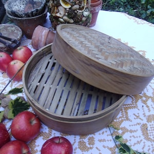 Brotkasten Rarität Flechtbox Brotkorb Böhmerwald Trockenkorb Dörre Dörrkorb Rund Holzdose Holzbox Kochendeko Brocante Landhaus