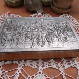 Holzkistchen Kistchen Kästchen Schatulle Holz Metall Relief Holzkästchen Landhaus Cottage
