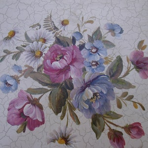 Wiggers Denmark Tablett Serviertablett Rosen Blumenmalerei Dänemark Untersetzer Landhaus Cottage