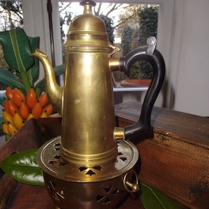 Brass tealight holder chafing dish tea warmer warmer tea kitchen coaster brocante vintage paw feet country house cottage
