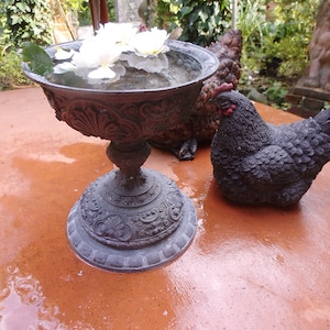 Vogeltränke Alter Kelch Hostienkelch 1941 Weihwasserbecken Vogelbad Vogelbecken Heiliger Gral Metall 2 kg