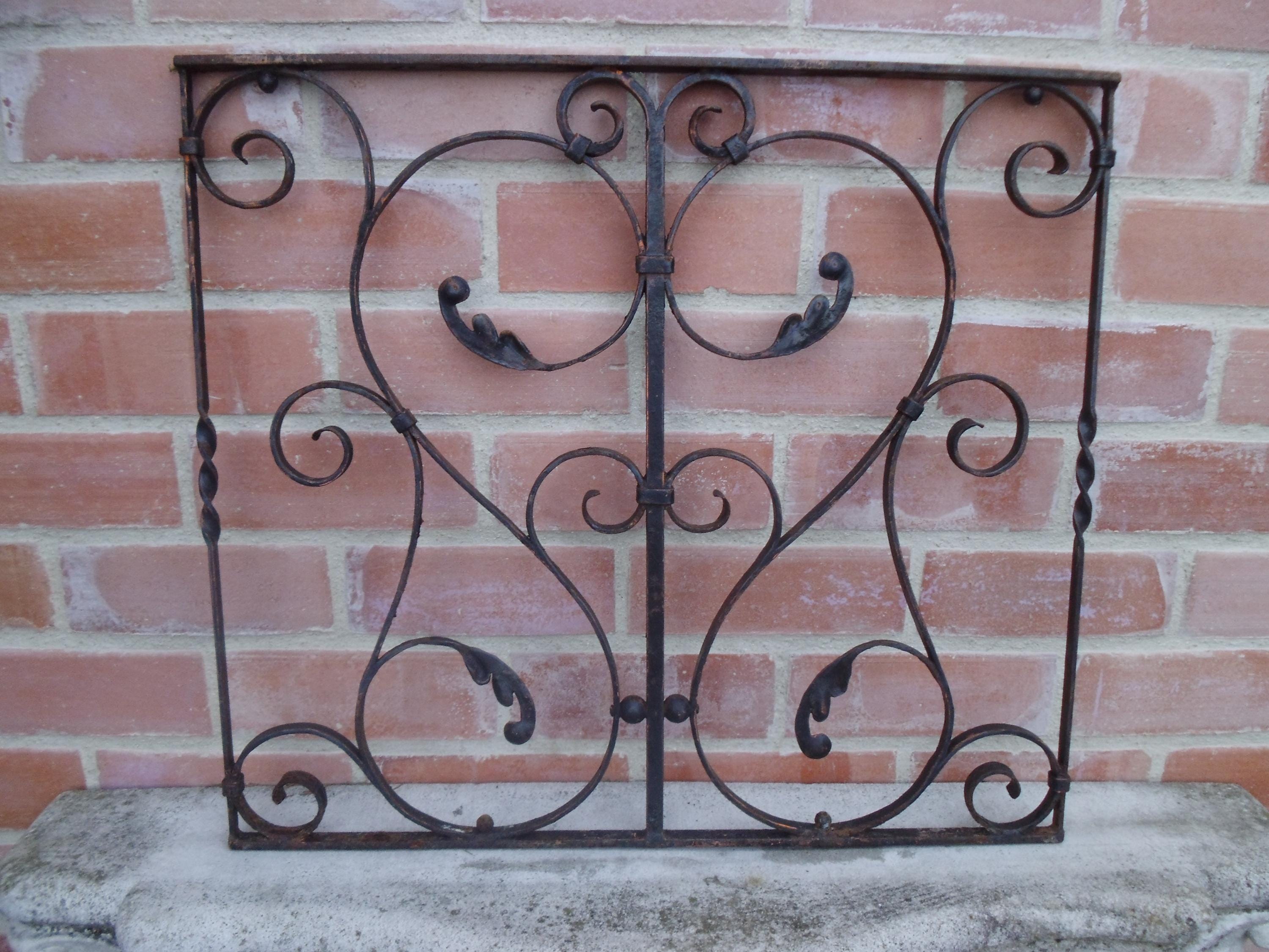 Fenêtre De Grange à Barreaux Fer Forgé | Style Antique, Rouille, 80cm, Neuve